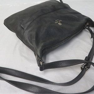 Kate Spade New York Black & Gold Multi-Pocket 9" X 10" Leather Crossbody Purse